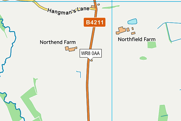 WR8 0AA map - OS VectorMap District (Ordnance Survey) WR8 0AA map - OS VectorMap District (Ordnance Survey)