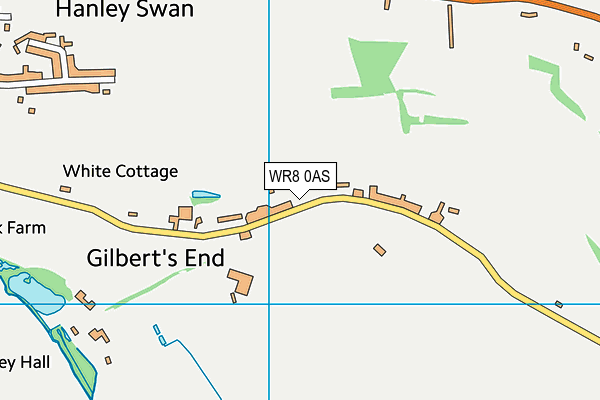 WR8 0AS map - OS VectorMap District (Ordnance Survey)