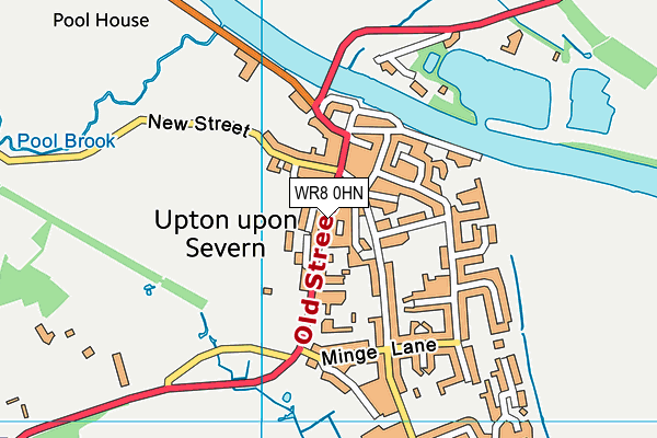 WR8 0HN map - OS VectorMap District (Ordnance Survey)