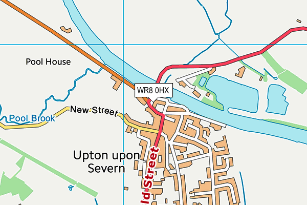 WR8 0HX map - OS VectorMap District (Ordnance Survey)