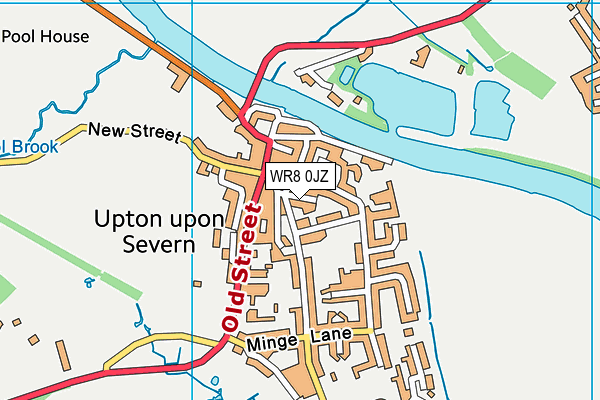 WR8 0JZ map - OS VectorMap District (Ordnance Survey)