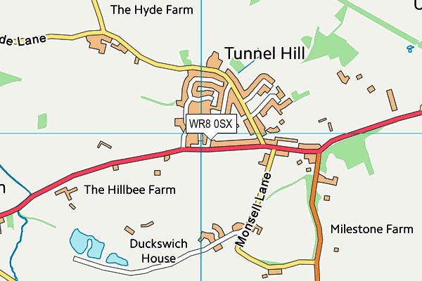 WR8 0SX map - OS VectorMap District (Ordnance Survey)