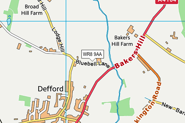 WR8 9AA map - OS VectorMap District (Ordnance Survey)