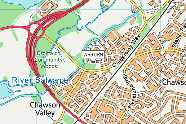 WR9 0RN map - OS VectorMap District (Ordnance Survey)