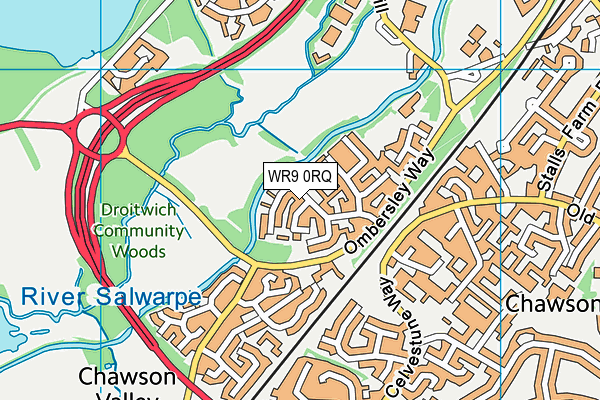 WR9 0RQ map - OS VectorMap District (Ordnance Survey)