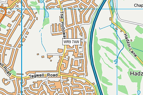 WR9 7AW map - OS VectorMap District (Ordnance Survey)