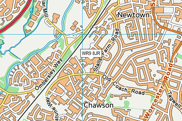 WR9 8JR map - OS VectorMap District (Ordnance Survey) WR9 8JR map - OS VectorMap District (Ordnance Survey)
