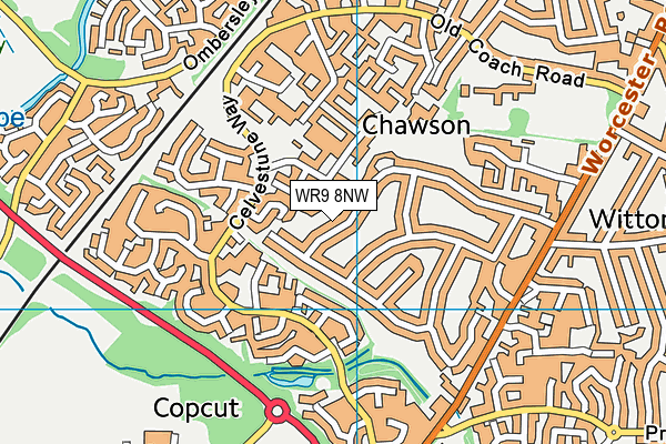 WR9 8NW map - OS VectorMap District (Ordnance Survey) WR9 8NW map - OS VectorMap District (Ordnance Survey)