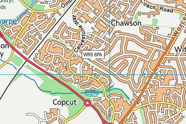 WR9 8PA map - OS VectorMap District (Ordnance Survey) WR9 8PA map - OS VectorMap District (Ordnance Survey)