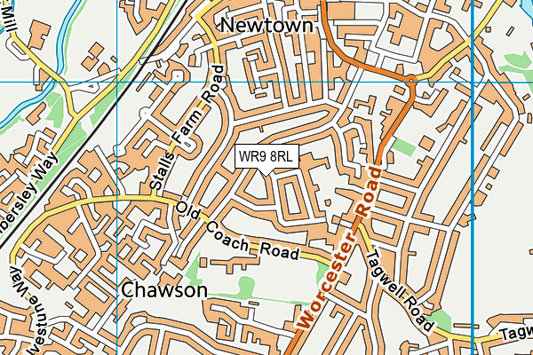 WR9 8RL map - OS VectorMap District (Ordnance Survey)