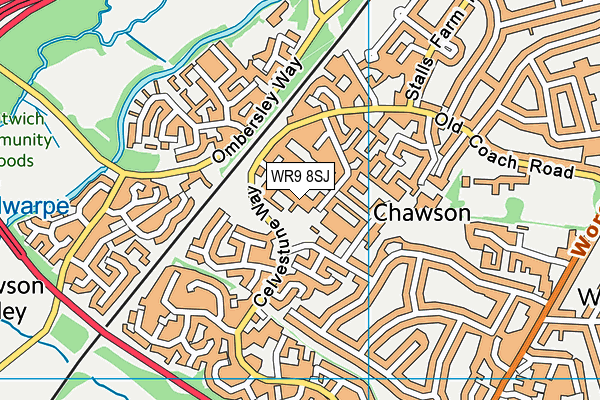 WR9 8SJ map - OS VectorMap District (Ordnance Survey) WR9 8SJ map - OS VectorMap District (Ordnance Survey)
