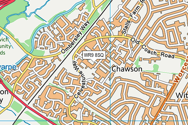 WR9 8SQ map - OS VectorMap District (Ordnance Survey)