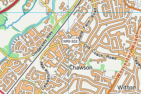 WR9 8SX map - OS VectorMap District (Ordnance Survey) WR9 8SX map - OS VectorMap District (Ordnance Survey)