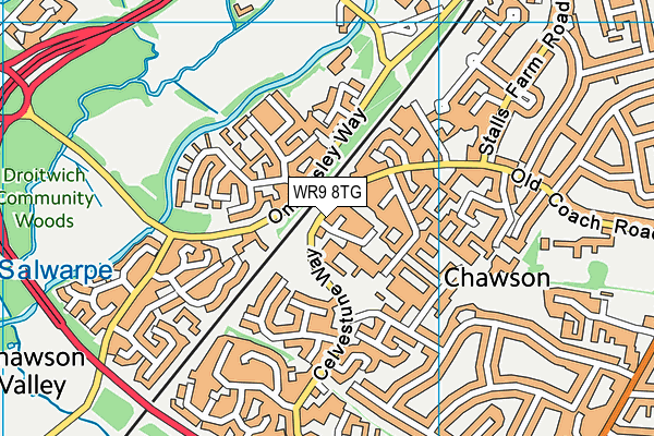 WR9 8TG map - OS VectorMap District (Ordnance Survey) WR9 8TG map - OS VectorMap District (Ordnance Survey)
