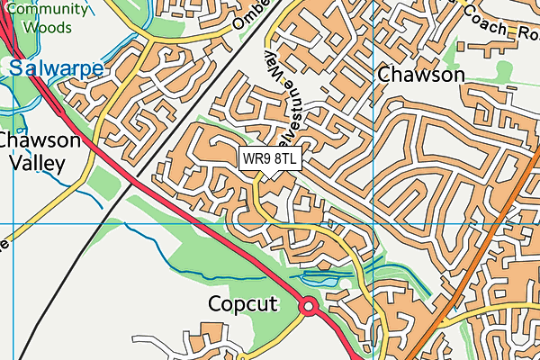 WR9 8TL map - OS VectorMap District (Ordnance Survey)