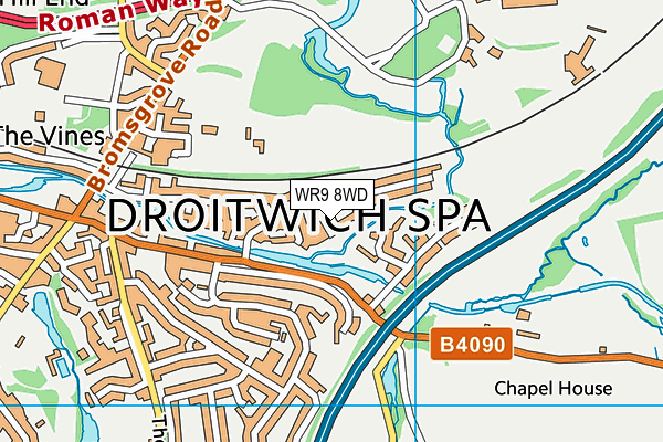 WR9 8WD map - OS VectorMap District (Ordnance Survey)