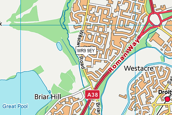 WR9 9EY map - OS VectorMap District (Ordnance Survey)