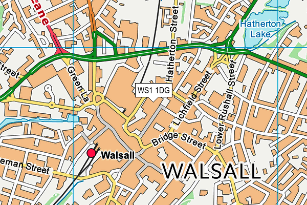 WS1 1DG map - OS VectorMap District (Ordnance Survey) WS1 1DG map - OS VectorMap District (Ordnance Survey)