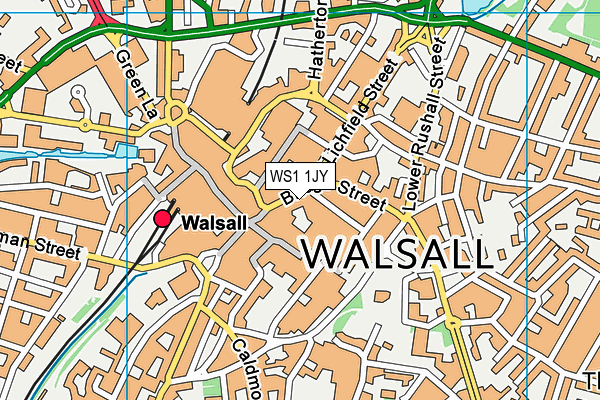 WS1 1JY map - OS VectorMap District (Ordnance Survey) WS1 1JY map - OS VectorMap District (Ordnance Survey)