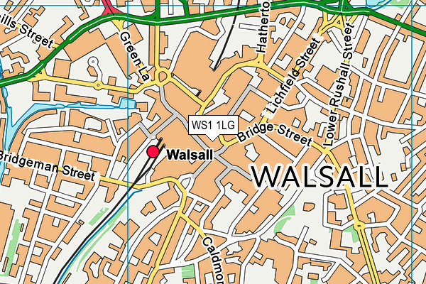 WS1 1LG map - OS VectorMap District (Ordnance Survey) WS1 1LG map - OS VectorMap District (Ordnance Survey)