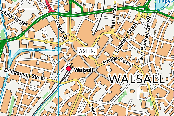 WS1 1NJ map - OS VectorMap District (Ordnance Survey) WS1 1NJ map - OS VectorMap District (Ordnance Survey)
