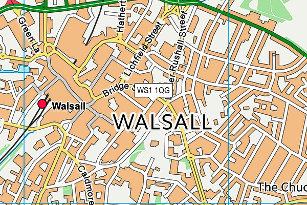 WS1 1QG map - OS VectorMap District (Ordnance Survey) WS1 1QG map - OS VectorMap District (Ordnance Survey)