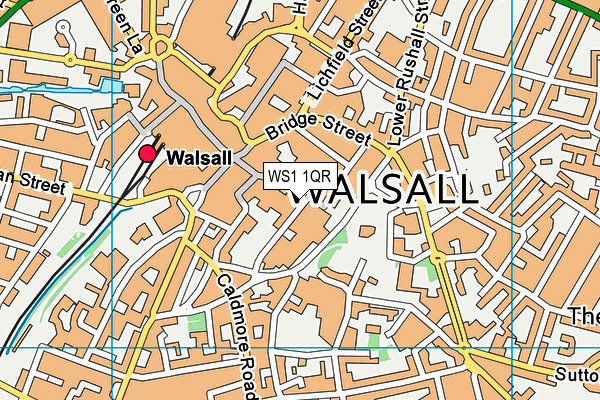 WS1 1QR map - OS VectorMap District (Ordnance Survey)