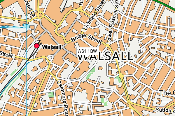 WS1 1QW map - OS VectorMap District (Ordnance Survey) WS1 1QW map - OS VectorMap District (Ordnance Survey)