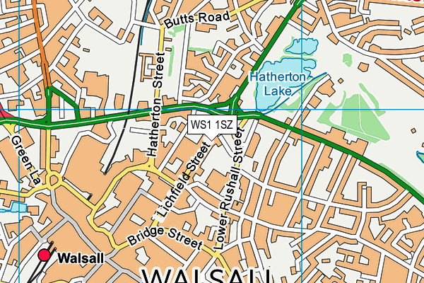 WS1 1SZ map - OS VectorMap District (Ordnance Survey) WS1 1SZ map - OS VectorMap District (Ordnance Survey)
