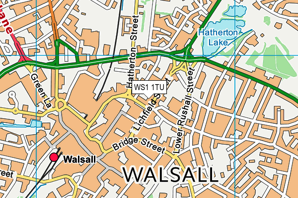 WS1 1TU map - OS VectorMap District (Ordnance Survey) WS1 1TU map - OS VectorMap District (Ordnance Survey)