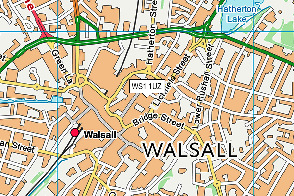 WS1 1UZ map - OS VectorMap District (Ordnance Survey) WS1 1UZ map - OS VectorMap District (Ordnance Survey)