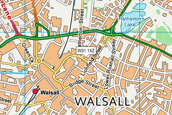 WS1 1XZ map - OS VectorMap District (Ordnance Survey) WS1 1XZ map - OS VectorMap District (Ordnance Survey)