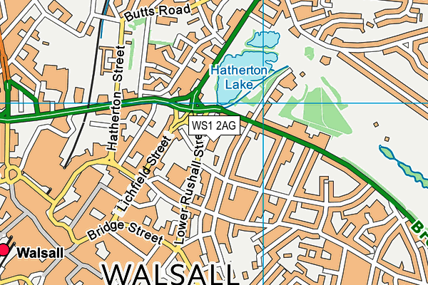 WS1 2AG map - OS VectorMap District (Ordnance Survey) WS1 2AG map - OS VectorMap District (Ordnance Survey)