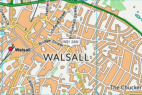 WS1 2AW map - OS VectorMap District (Ordnance Survey) WS1 2AW map - OS VectorMap District (Ordnance Survey)