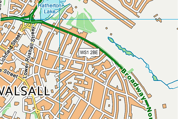 WS1 2BE map - OS VectorMap District (Ordnance Survey) WS1 2BE map - OS VectorMap District (Ordnance Survey)