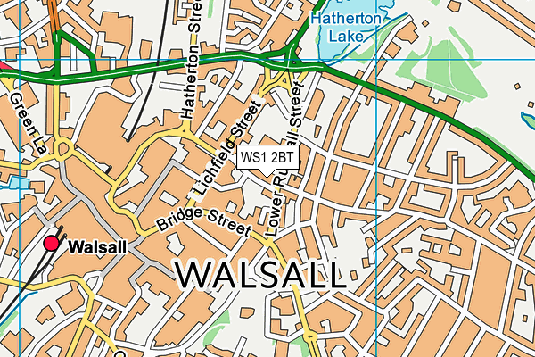 WS1 2BT map - OS VectorMap District (Ordnance Survey) WS1 2BT map - OS VectorMap District (Ordnance Survey)