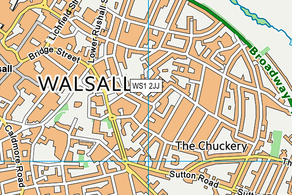 WS1 2JJ map - OS VectorMap District (Ordnance Survey) WS1 2JJ map - OS VectorMap District (Ordnance Survey)