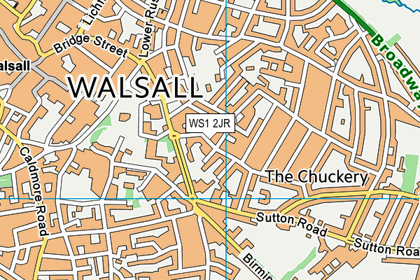 WS1 2JR map - OS VectorMap District (Ordnance Survey) WS1 2JR map - OS VectorMap District (Ordnance Survey)