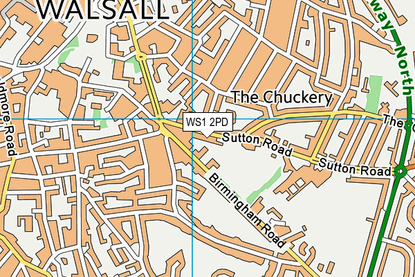 WS1 2PD map - OS VectorMap District (Ordnance Survey) WS1 2PD map - OS VectorMap District (Ordnance Survey)