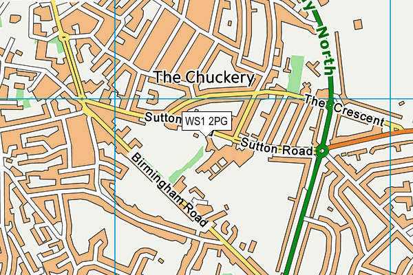 WS1 2PG map - OS VectorMap District (Ordnance Survey) WS1 2PG map - OS VectorMap District (Ordnance Survey)