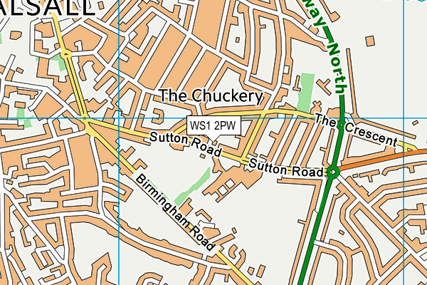 WS1 2PW map - OS VectorMap District (Ordnance Survey) WS1 2PW map - OS VectorMap District (Ordnance Survey)