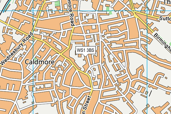 WS1 3BS map - OS VectorMap District (Ordnance Survey) WS1 3BS map - OS VectorMap District (Ordnance Survey)