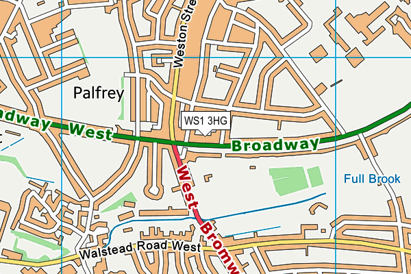 WS1 3HG map - OS VectorMap District (Ordnance Survey)