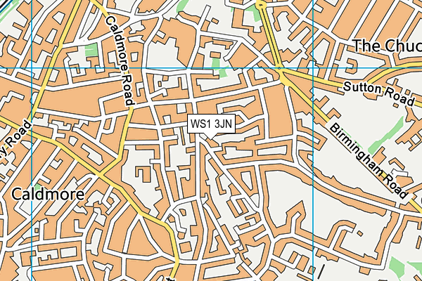 WS1 3JN map - OS VectorMap District (Ordnance Survey) WS1 3JN map - OS VectorMap District (Ordnance Survey)
