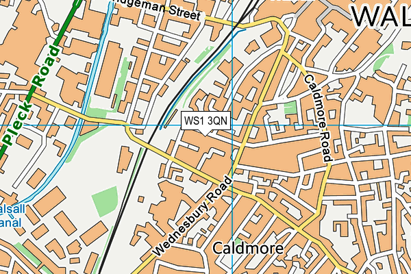 WS1 3QN map - OS VectorMap District (Ordnance Survey) WS1 3QN map - OS VectorMap District (Ordnance Survey)