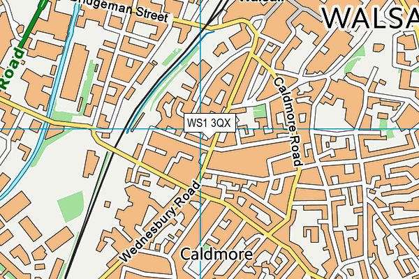 WS1 3QX map - OS VectorMap District (Ordnance Survey) WS1 3QX map - OS VectorMap District (Ordnance Survey)
