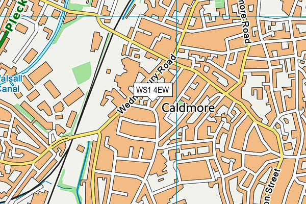 WS1 4EW map - OS VectorMap District (Ordnance Survey) WS1 4EW map - OS VectorMap District (Ordnance Survey)
