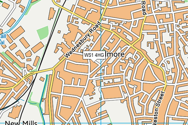 WS1 4HG map - OS VectorMap District (Ordnance Survey) WS1 4HG map - OS VectorMap District (Ordnance Survey)