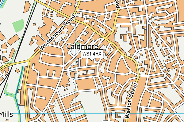 WS1 4HX map - OS VectorMap District (Ordnance Survey) WS1 4HX map - OS VectorMap District (Ordnance Survey)