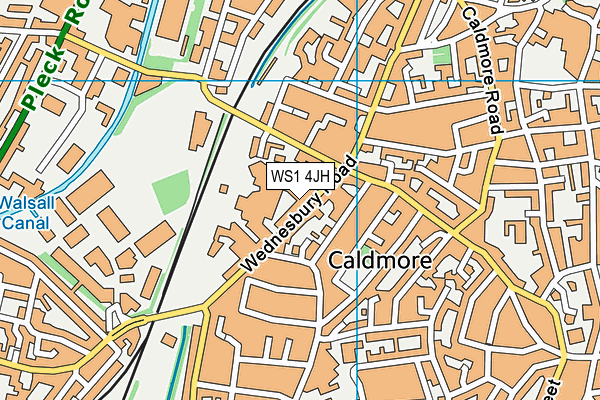 WS1 4JH map - OS VectorMap District (Ordnance Survey) WS1 4JH map - OS VectorMap District (Ordnance Survey)